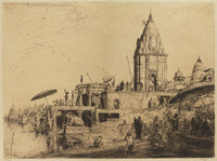 KG 18005
<br/>
Badende Hindoes te Benares
<br/>
<em>Bauer, Marius (1867-1932)</em>